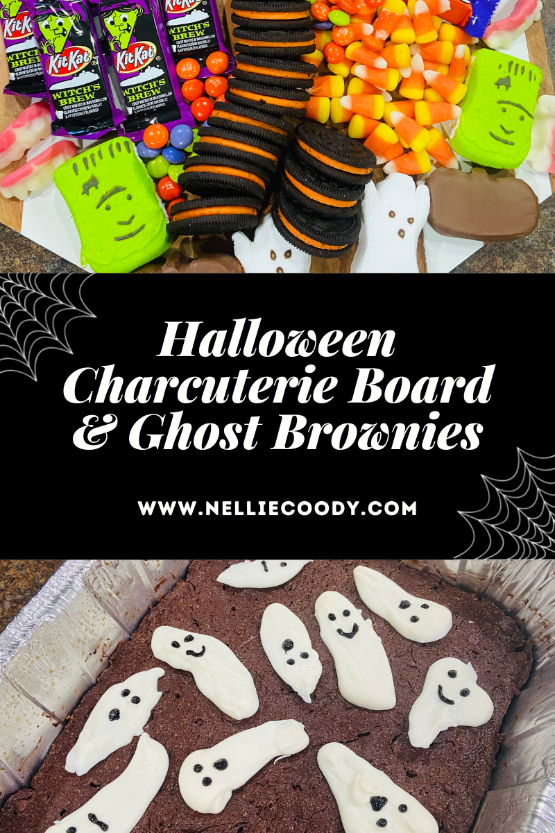 Halloween Charcuterie Board & Ghost Brownies